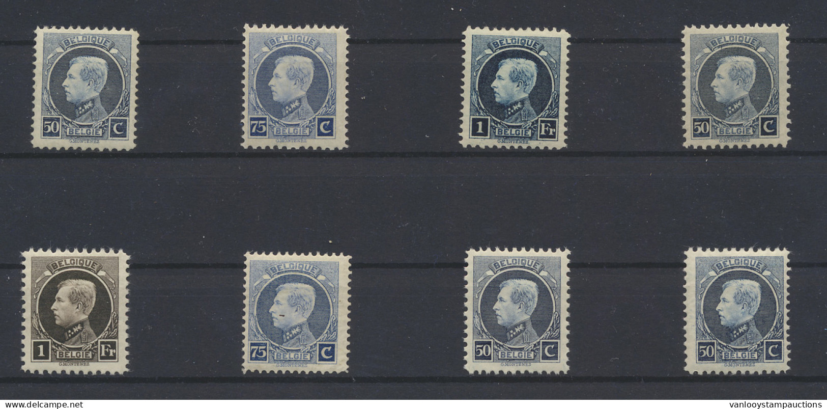 ** N° 211A/211D De 8 Verschillende Tandingen, Zm (OBP €763) - 1921-1925 Petit Montenez