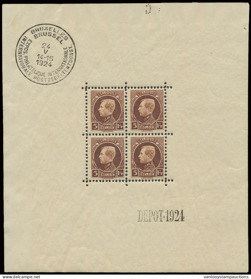 ** BL 1 4 X 5fr. Met Gomverdikkingen En Bovenste Rand Zoals Gebruikelijk Zonder Gom, Zm/m (OBP €720) - 1921-1925 Montenez Pequeño