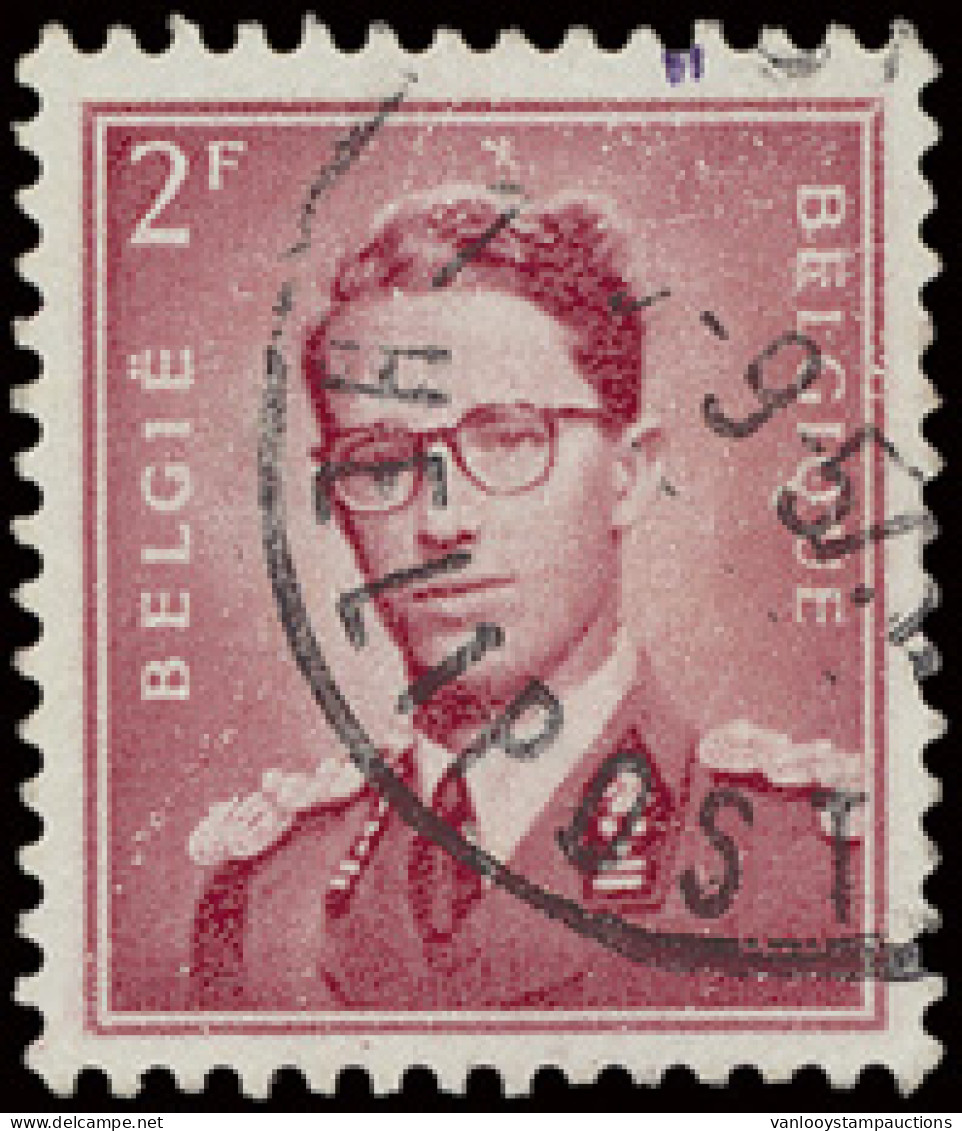 N° 925 2fr. Karmijnroze Met Helipostafstempeling, Zm - 1953-1972 Lunettes