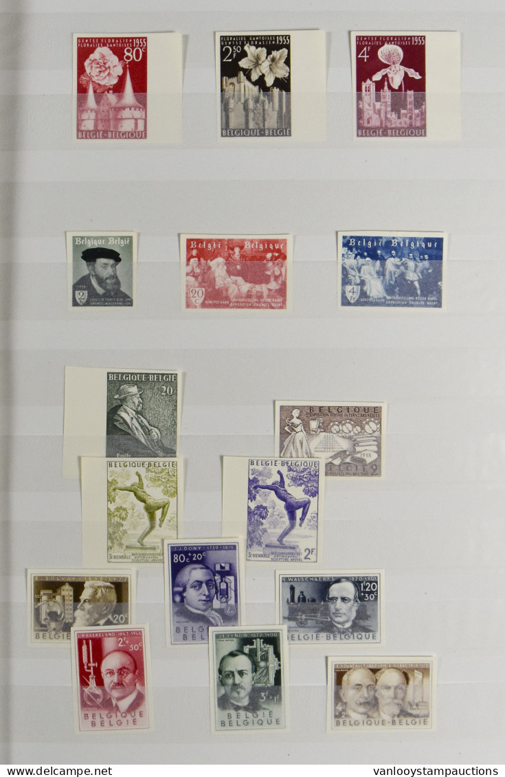 1955/1961, Verzameling Volledige Reeksen, In Insteekboek, W.o. 2x Lentevreugde, 1013/18 (blok Van 4), Zm (OBP € 3.537) - Altri & Non Classificati