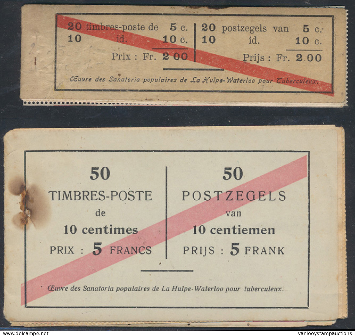 ** A6 (rugnr. 27b) En A10b, 2 Oude Postzegelboekjes, Onvolledig En Diverse Gebreken, Erg Roestig, M/ntz (OBP €2.340) - 1907-1941 Antiguos [A]