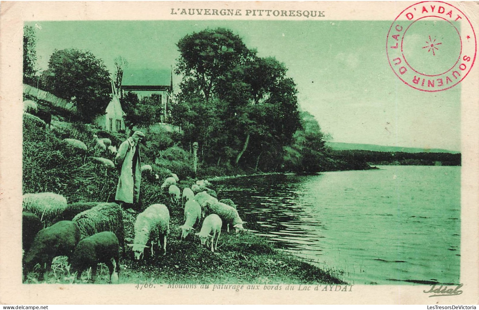 PHOTOGRAPHIE - Moutons De Pâturage Aux Bords Du Lac D'Aydai - Carte Postale Ancienne - Photographie