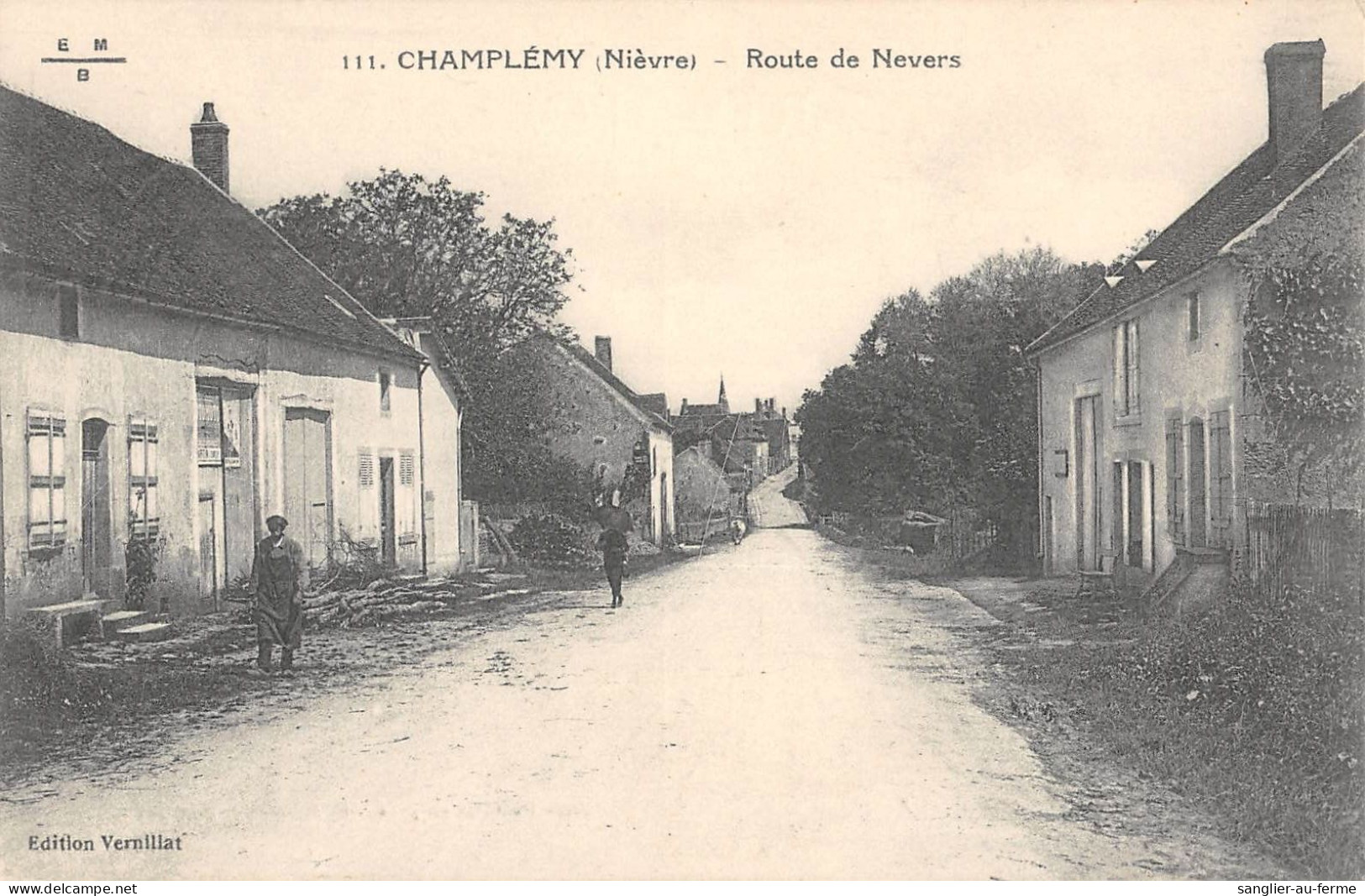 CPA 58 CHAMPLEMY / ROUTE DE NEVERS - Other & Unclassified