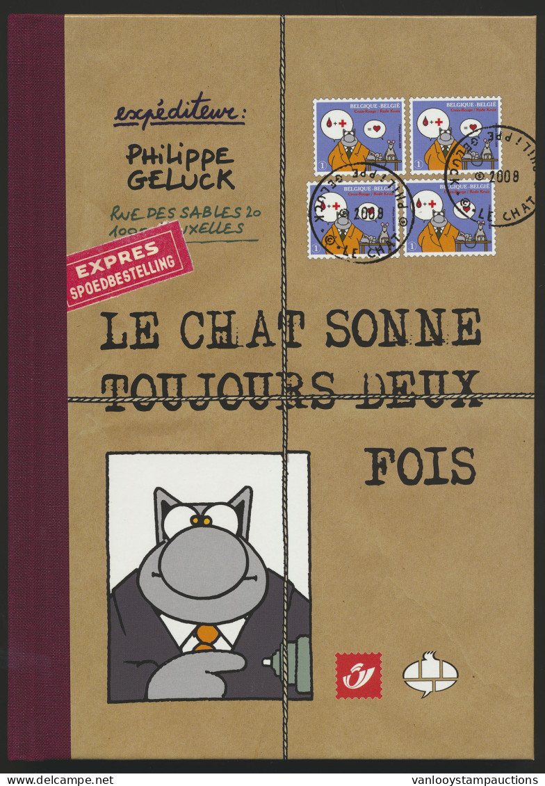 LIT Le Chat Sonne Toujours Deux Fois Getekend Met Zegel, Oplage 825ex./n° CXCII, Zm - Philabédés
