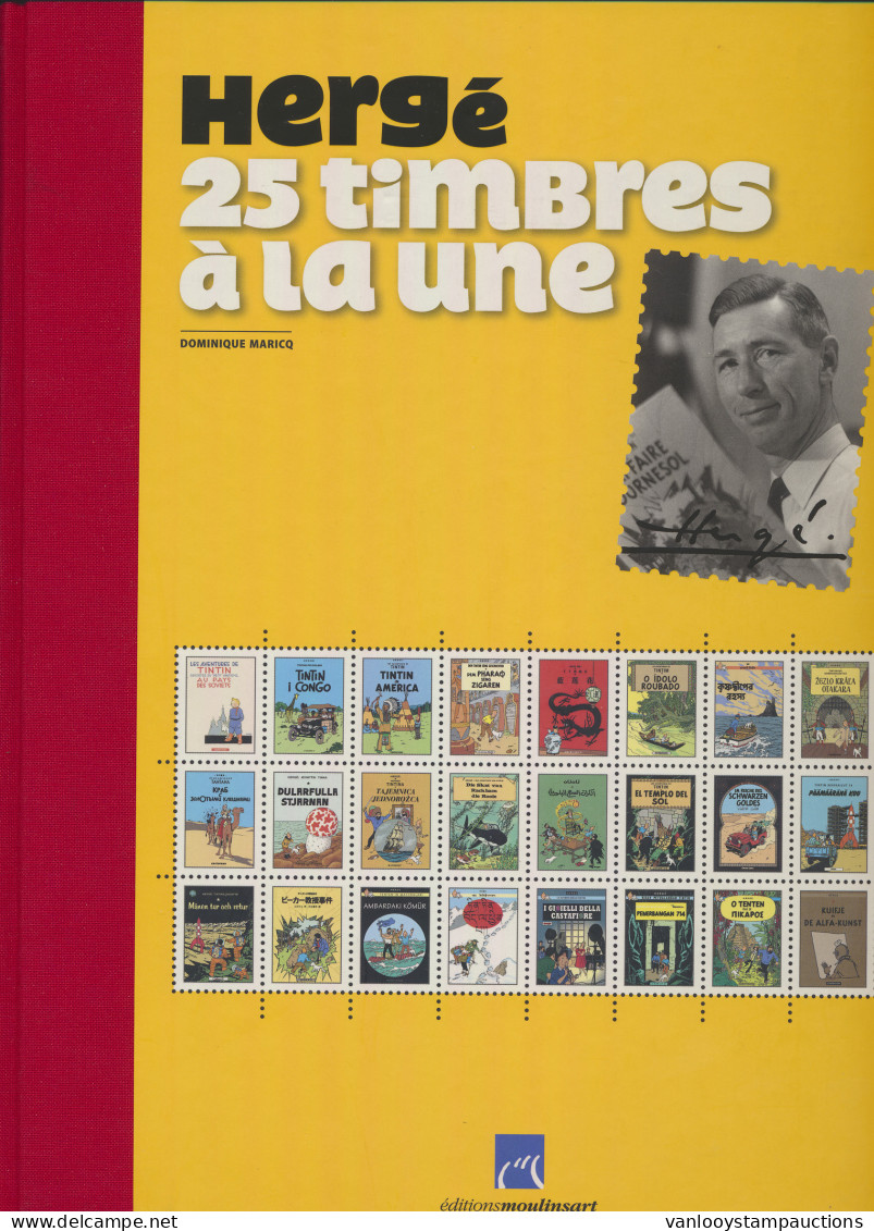 LIT Tintin, Hergé 25 Timbres à La Une Met Zegels, Oplage 7000ex./n° 1321, Zm - Philabédés (fumetti)