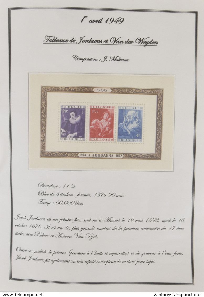 **/*/0 1894/1962 Mooi Opgestelde Verzameling In 5 Ringklasseurs, Waarbij Kastelen **, 301 **, BL 2 *, Mercier *, Rubens  - Collections