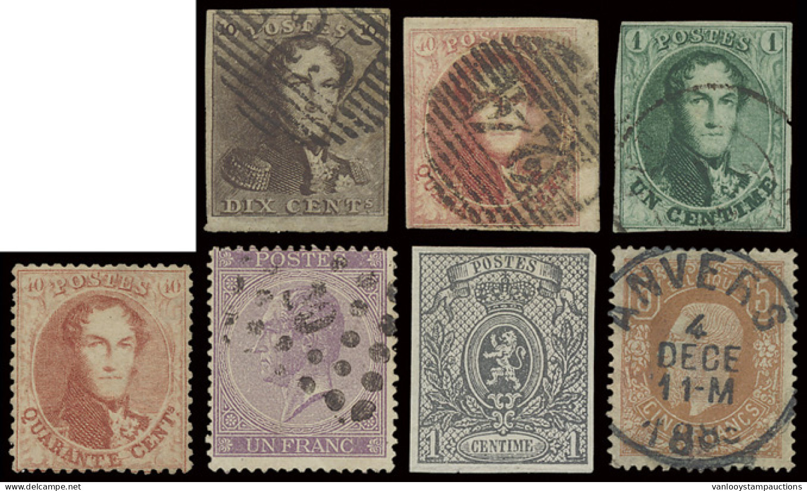 MIX 1849/1884 Verzameling Met 51 Losse Zegels Op 10 Albumbladen, Gemengde Kwaliteit W.o. Verschillende Zeer Mooi, N° 37Z - Colecciones