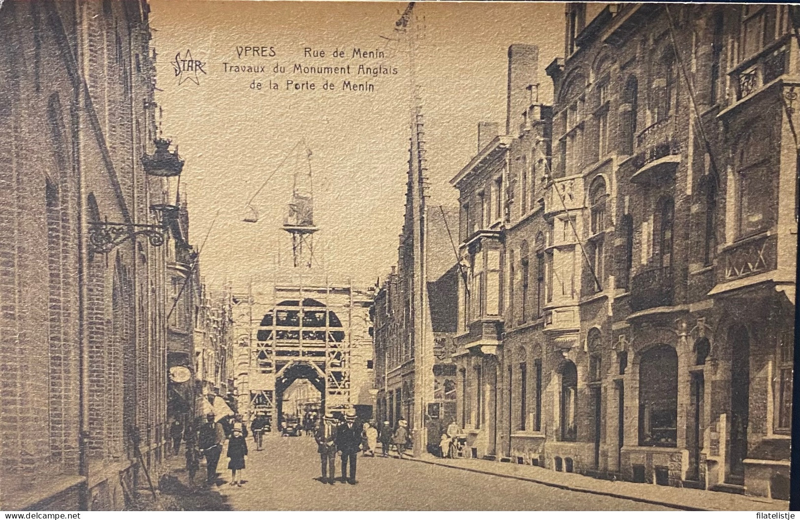 Ieper De Bouw Van De Menenpoort En De Menenstraat - Ieper