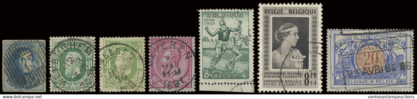 1851/1951 Verzameling In Oude Klemband, W.o. Stempels, Reeksen, LP, TX, SP, Belgisch-Congo, Zm/m/ntz - Colecciones