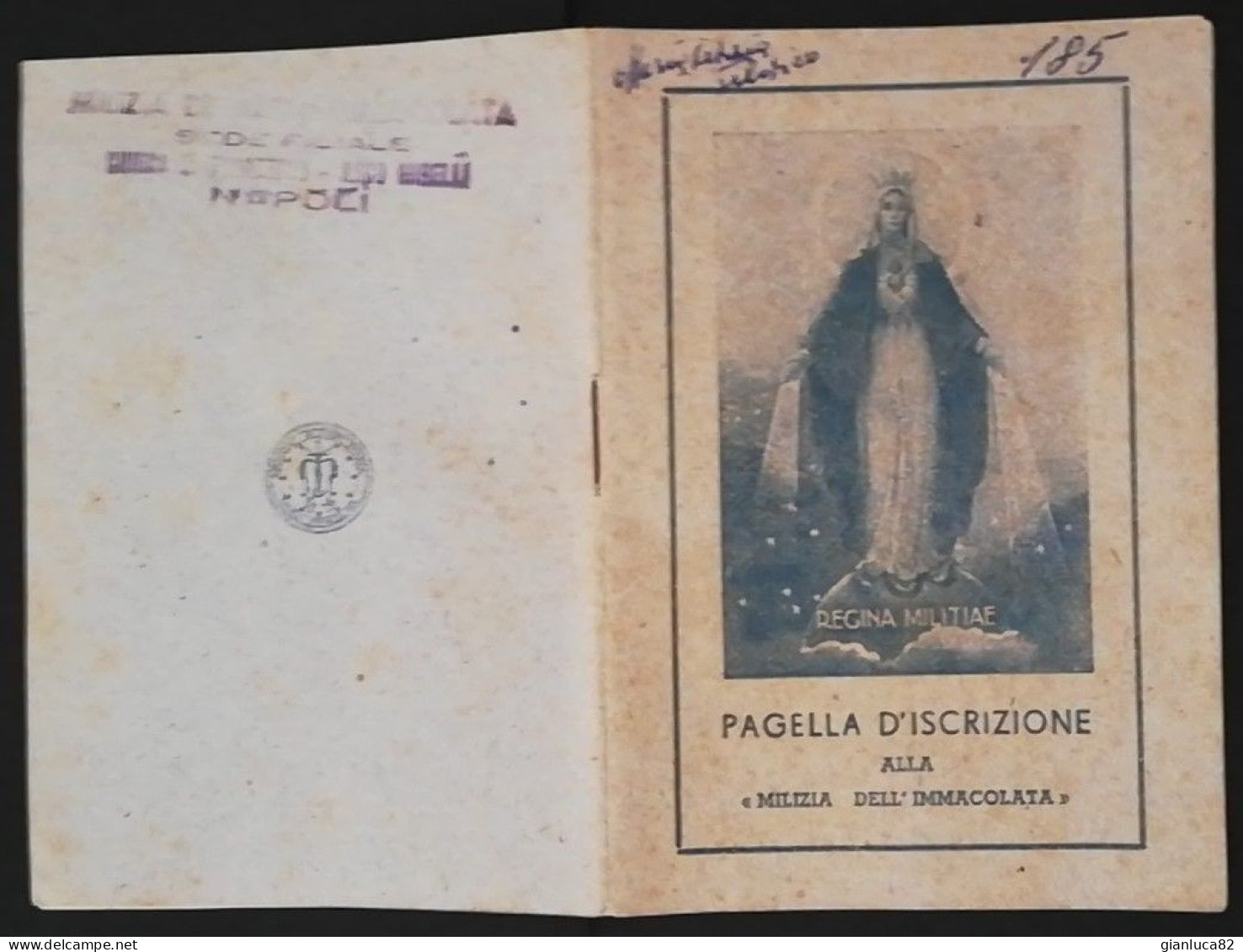 Libretto Religioso “Milizia Dell’Immacolata” Con Scheda Di Iscrizione 1953 (Relig27) Come Da Foto - Old Books
