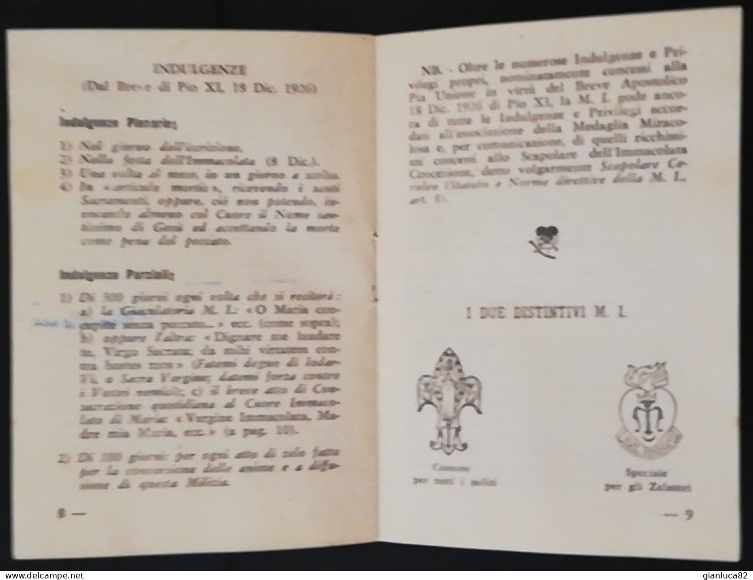 Libretto Religioso “Milizia Dell’Immacolata” Con Scheda Di Iscrizione 1953 (Relig27) Come Da Foto - Libri Antichi