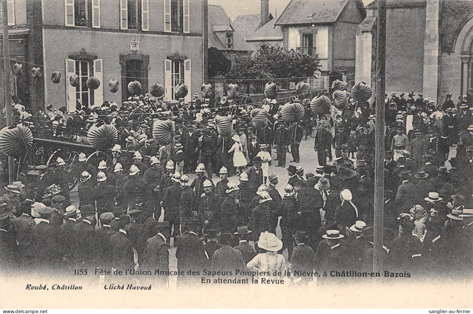 CPA 58 CHATILLON EN BAZOIS / FETE DES SAPEURS POMPIERS - Altri & Non Classificati