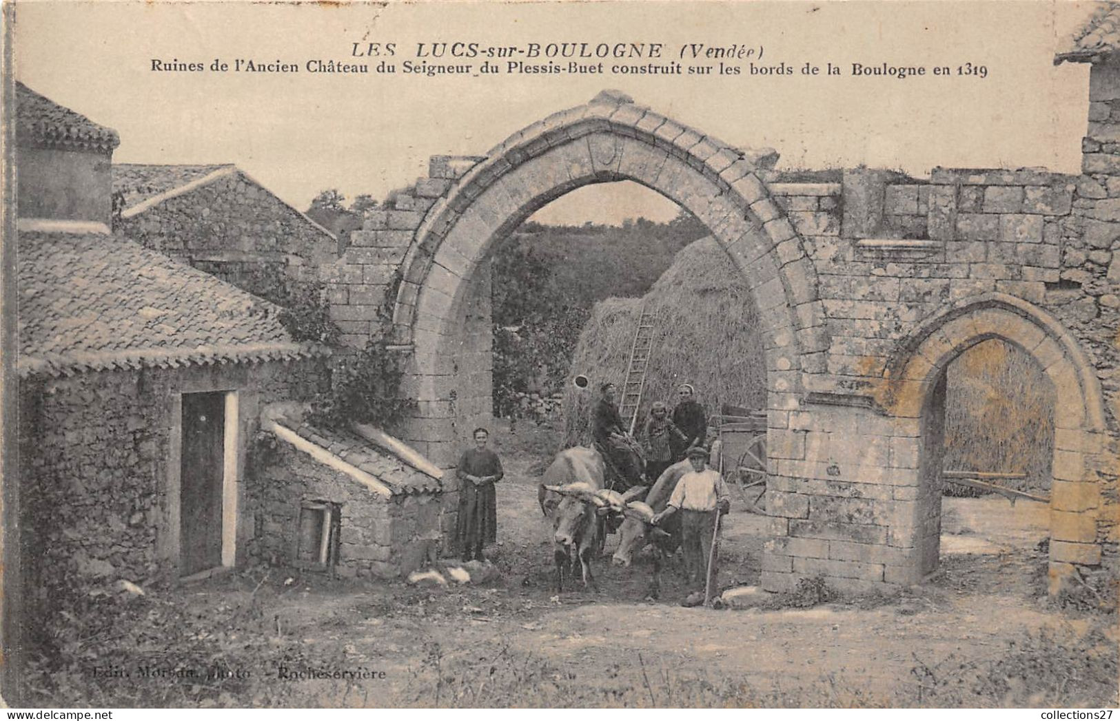 85-LES-LUCS-SUR-BOULOGNE- RUINES DE L'ANCIEN CHATEAU DU SEIGNEUR DU PLESSIS-BUET CONSTRUIT SUR LES BORDS DE LA BOULOGNE - Les Lucs Sur Boulogne