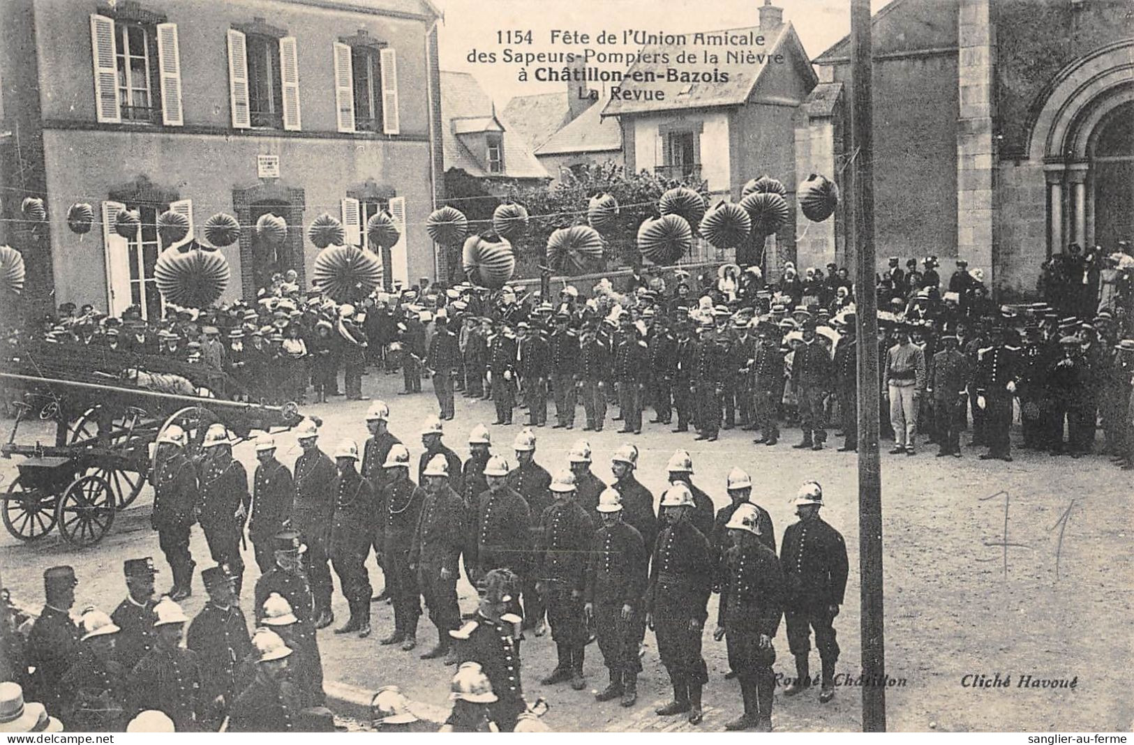 CPA 58 CHATILLON EN BAZOIS / FETE DES SAPEURS POMPIERS - Altri & Non Classificati