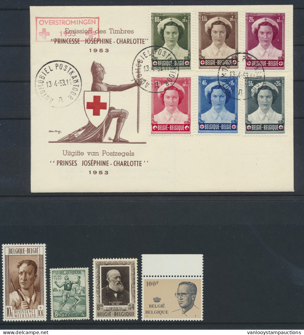 **/0/FDC 1926/1999, Samenstelling Reeksen, Losse Waarden, FDC's, Nominaal, Op Kaartjes En In Pergamijnzakjes, Zm/m/ntz. - Colecciones