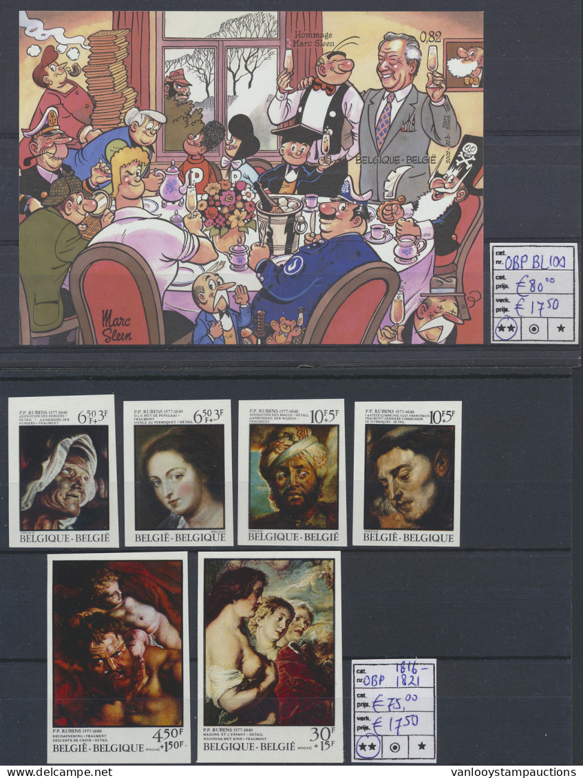 ** 1975/2003, Kleine Samenstelling 'Ongetand' W.o. Blokken Nero En Simenon, Zm (OBP €350) - Colecciones