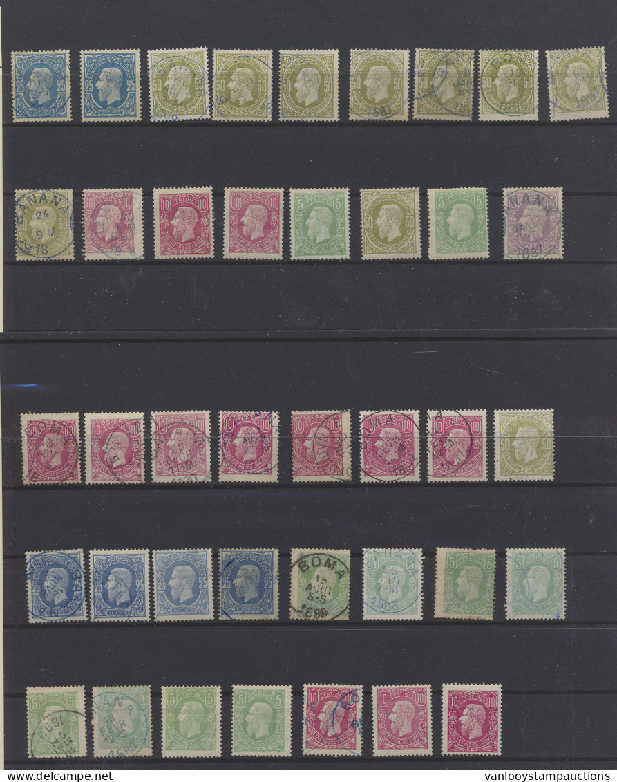 *(*)(**)/0 Accumulation Between N° 1/5 '1886 Issue' 40 Stamps In Very Mixed Quality, Some Interesting Cancellations And  - 1884-1894