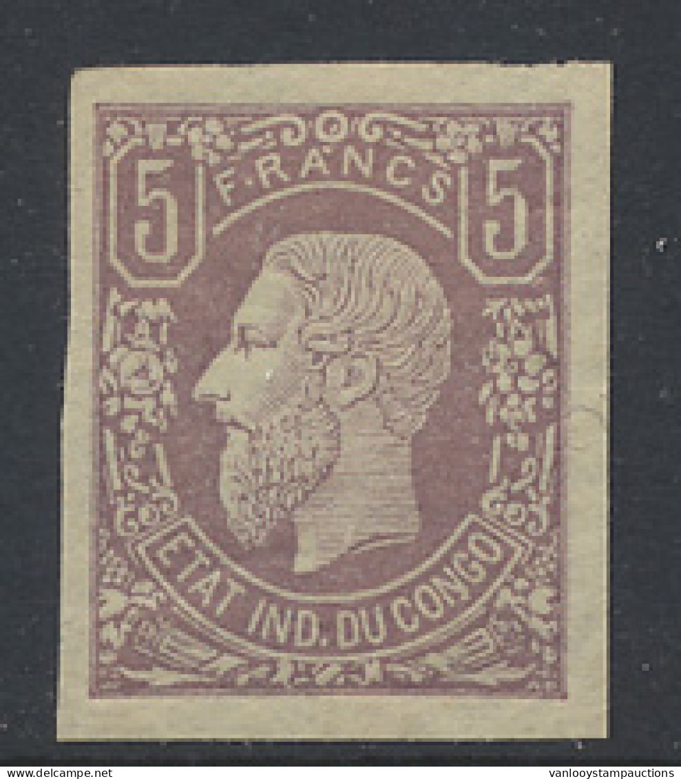 Type 5 5fr. Lilac - Forgery, Unperforated And Gummed With Hinge, Vf - 1884-1894