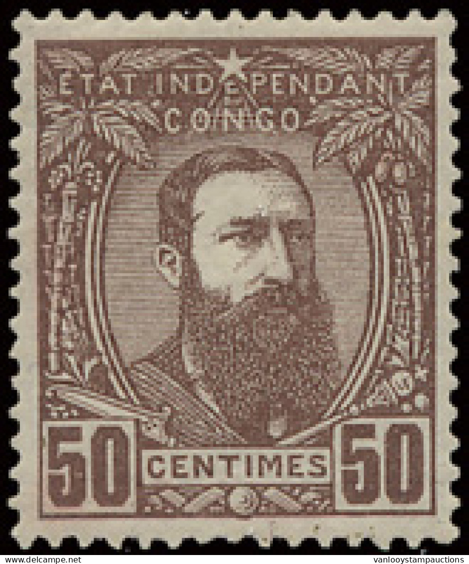 * N° 9 50c. Red-brown, Well Centred, LH, Vf (OBP €90 + 135%) - 1884-1894