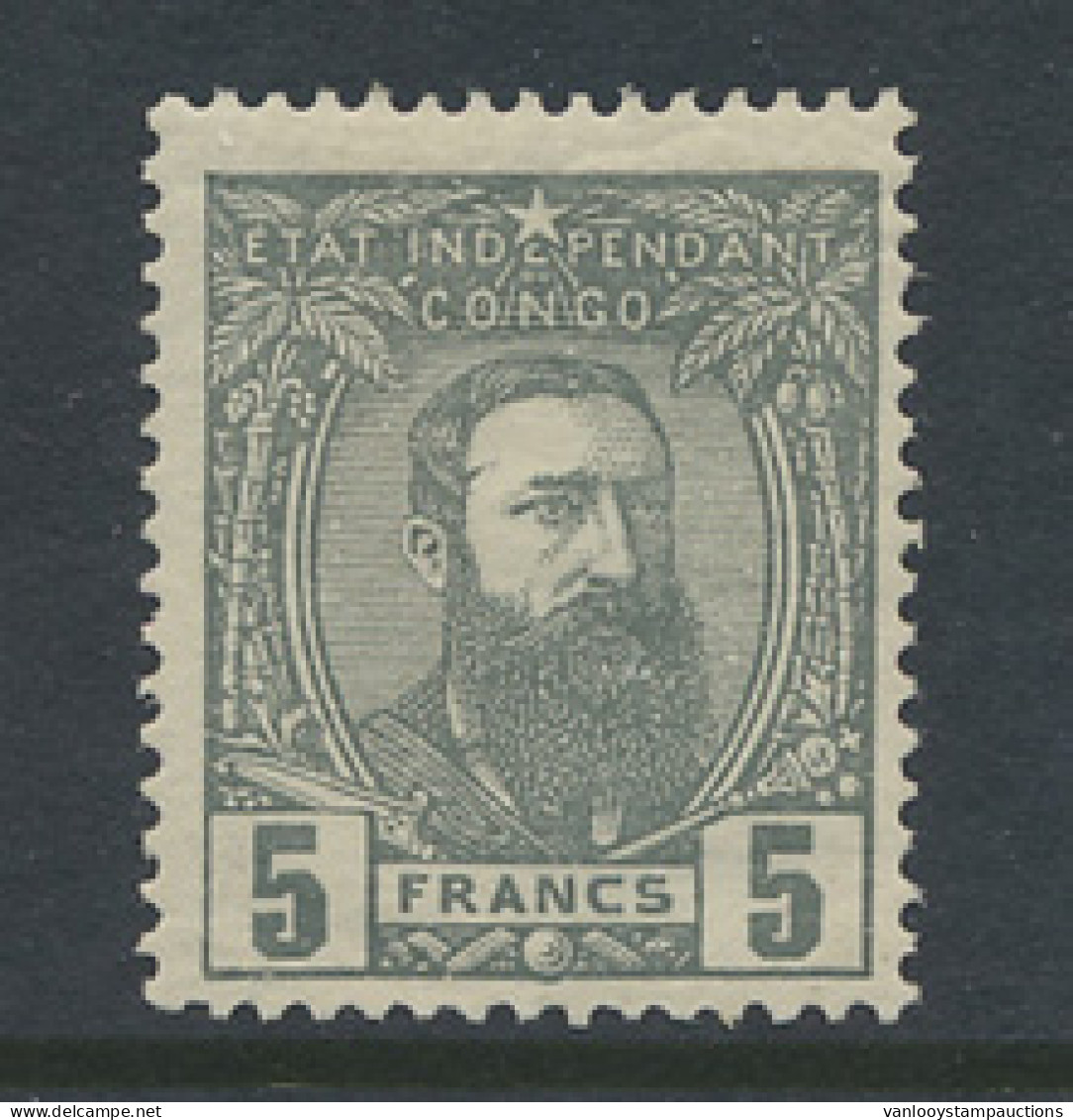 * Type 12 5fr. Grey - Lenoir Forgery, Gummed And With Hinge, Vf - 1884-1894