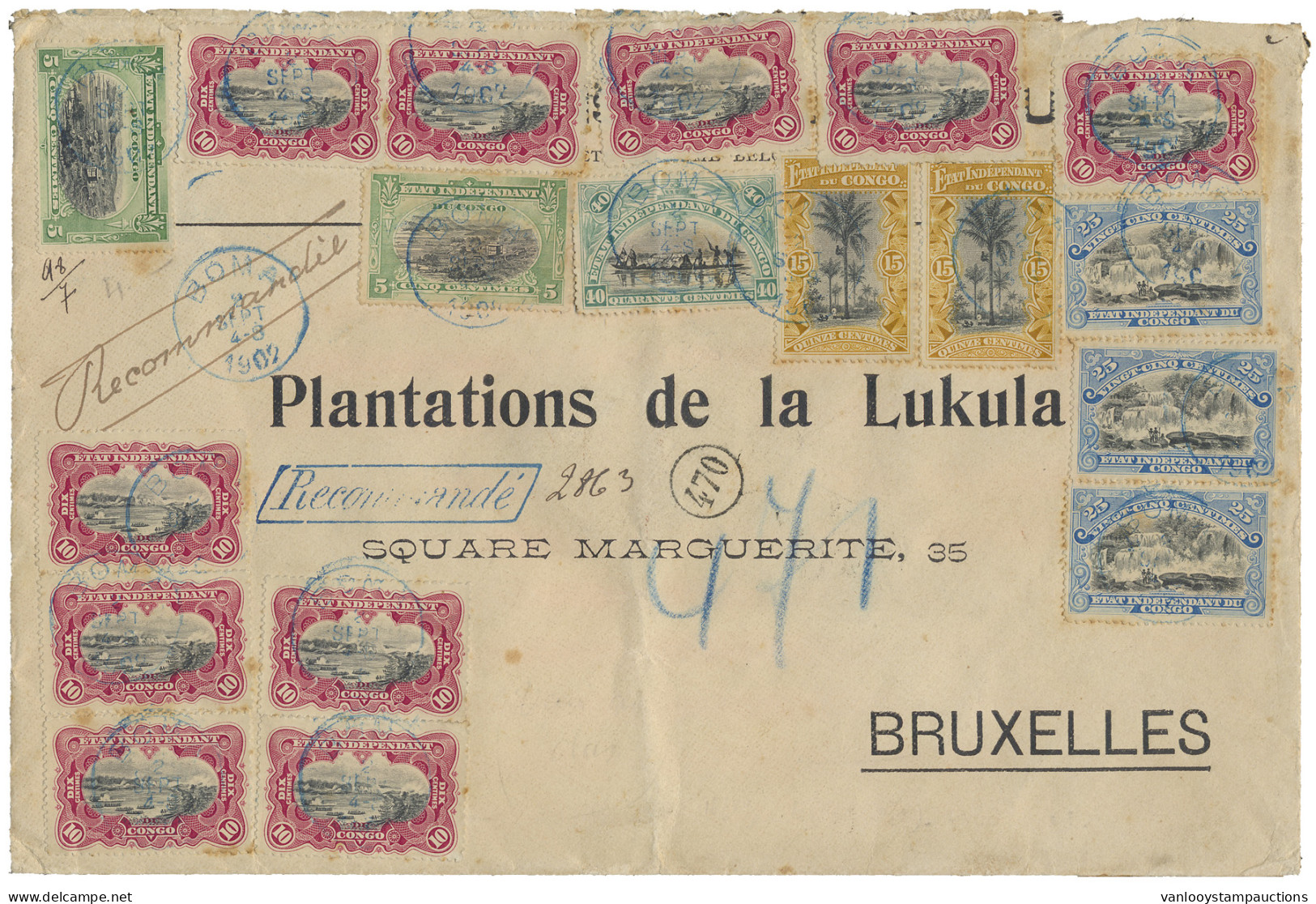 1902 N° 16 (29x), 19 (11x), 20 (2x), 22 (3x), 23 (on Front And On Reverse), 5c. Green I1 + B1, 10c. Carmine, 15c. Ochre, - Sonstige & Ohne Zuordnung