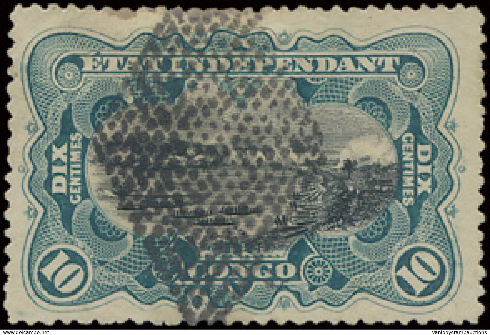 N° 18 10c. Blue With Retta 306 Dots Cancellation Of Khartoum/Sudan, Scarce, Vf - Other & Unclassified