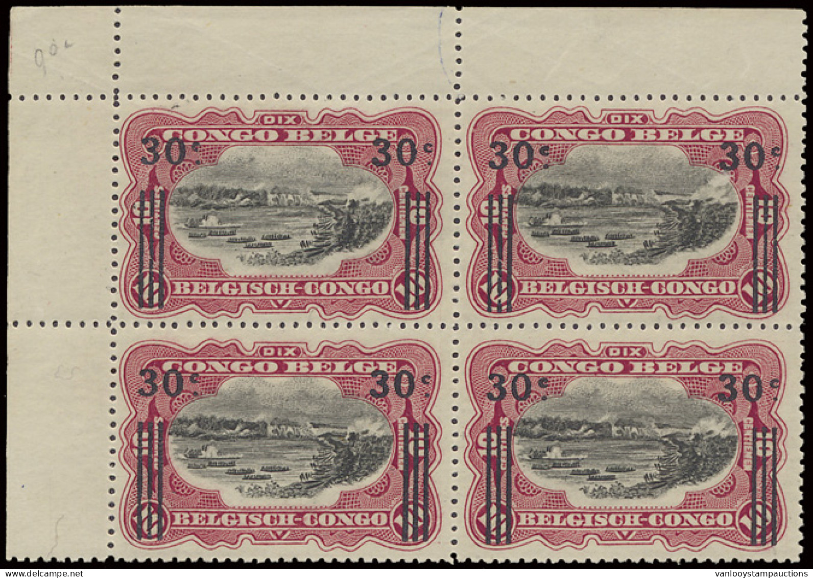 ** N° 86A, 89A And 90A 5c./10c., 30c./10c. And 50c./25c. - 1921 Recuperation Overprints On Bilingual 1915 Mols Issue Ins - Altri & Non Classificati