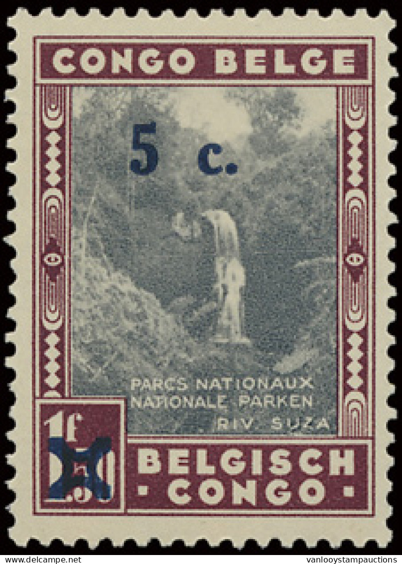** N° 226-V 5c. On 1,50fr. - National Park Overprinted Issue, With Variety Small Lake, MNH, Vf - Altri & Non Classificati