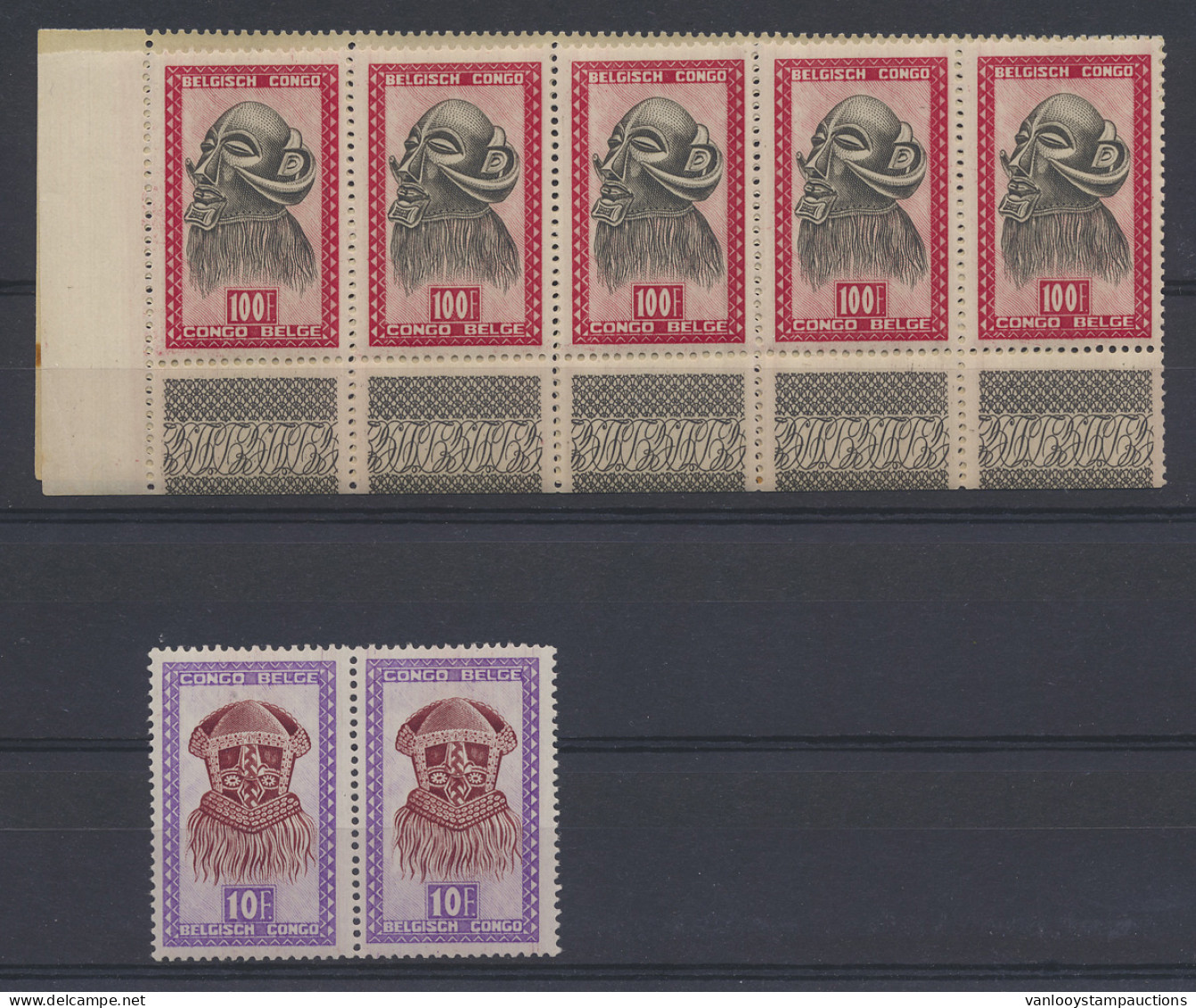 ** N° 292 (pair) And N° 295 (strip Of 10), VF (OBP € 200) - Autres & Non Classés