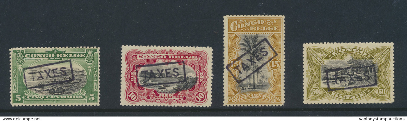 * TX 27/30 Mols Unilingual 1909 Issue, Full Set With Boxed TAXES, Vf (OBP €98,50) - Other & Unclassified