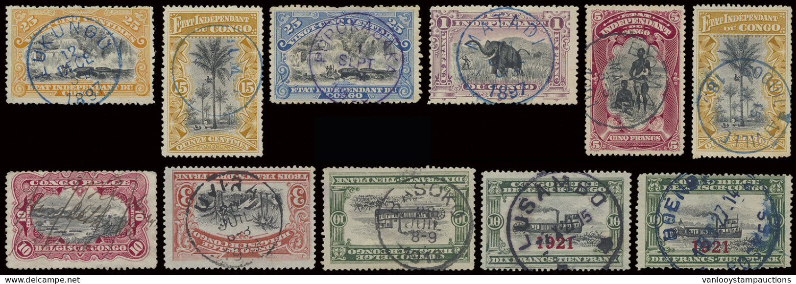 */(*)/0 1895/1922 Cancellations  Accumulation In Stockbook, Interesting For Standing Collection Of Cancels On Mols Issue - Autres & Non Classés