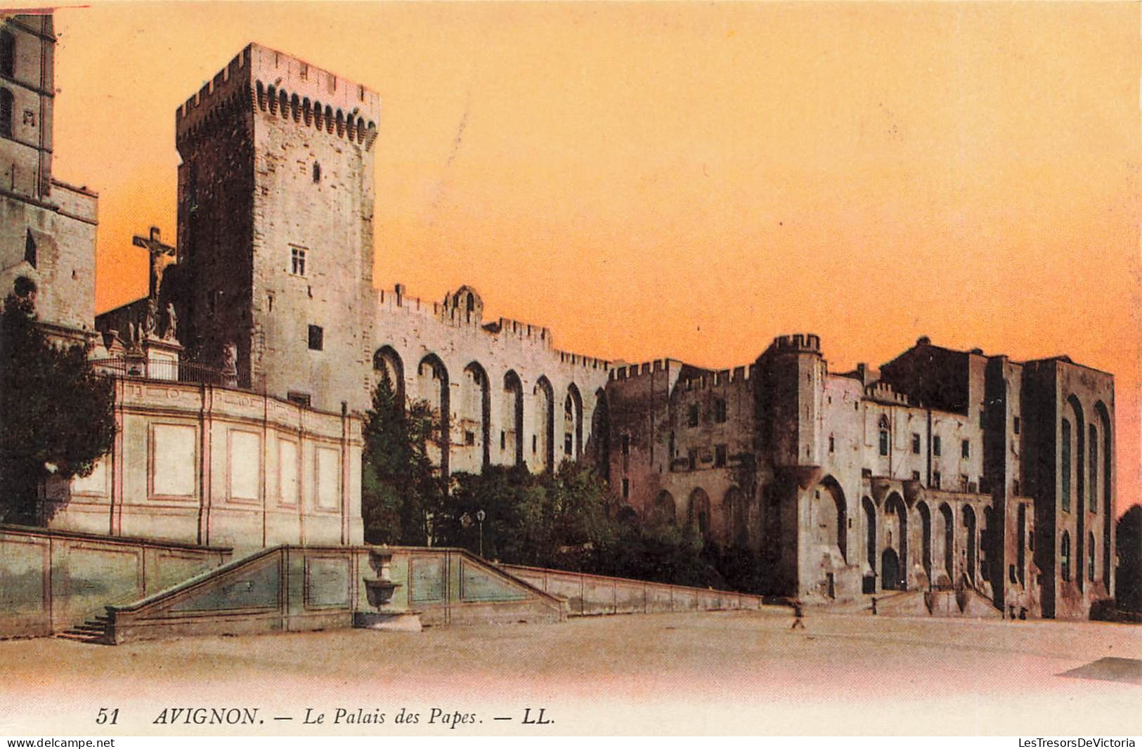 FRANCE - [84] Vaucluse -  Avignon - Palais Des Papes - LL - Colorisé - Carte Postale Ancienne - Amélie-les-Bains-Palalda