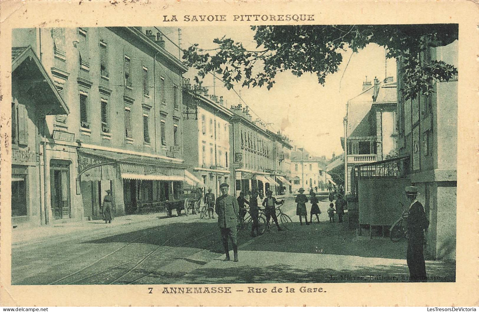 FRANCE - Annemasse - Rue De La Gare - Carte Postale Ancienne - Annemasse