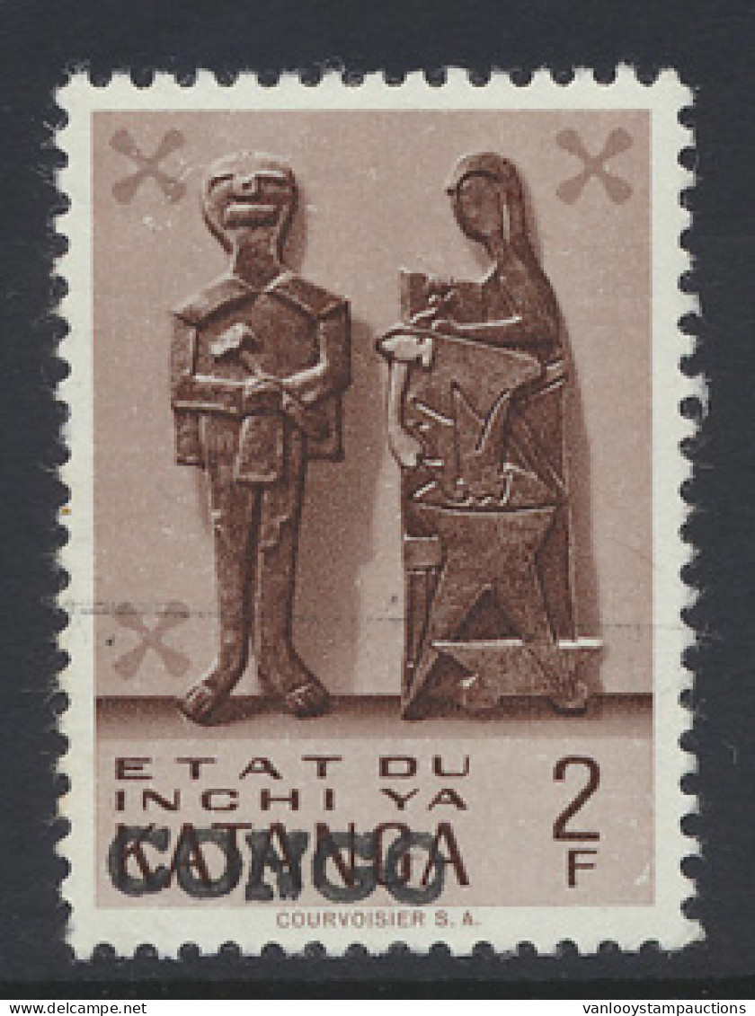 ** N° 10 2fr. Katangese Art With Local Overprint CONGO Type L1, Vf - Otros & Sin Clasificación