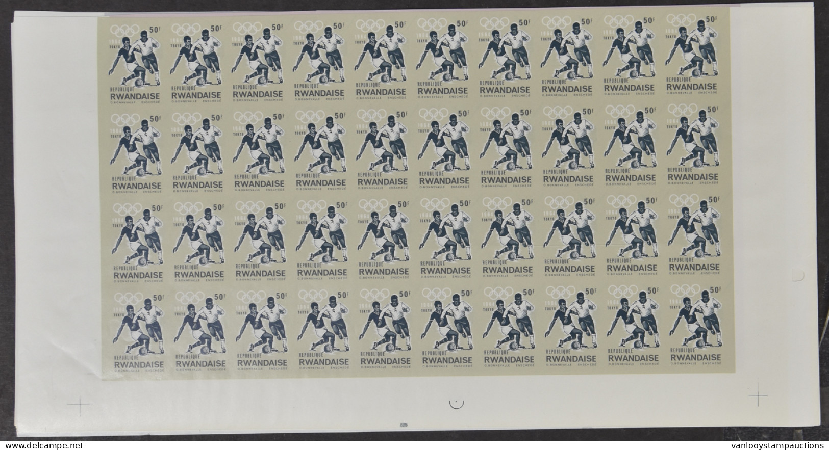 N° 76/84 1964 - Olympic Games In Tokyo (40x), Full Sets Unperforated MNH, Part Of Sheets, Vf (OBP €3.000) - Other & Unclassified