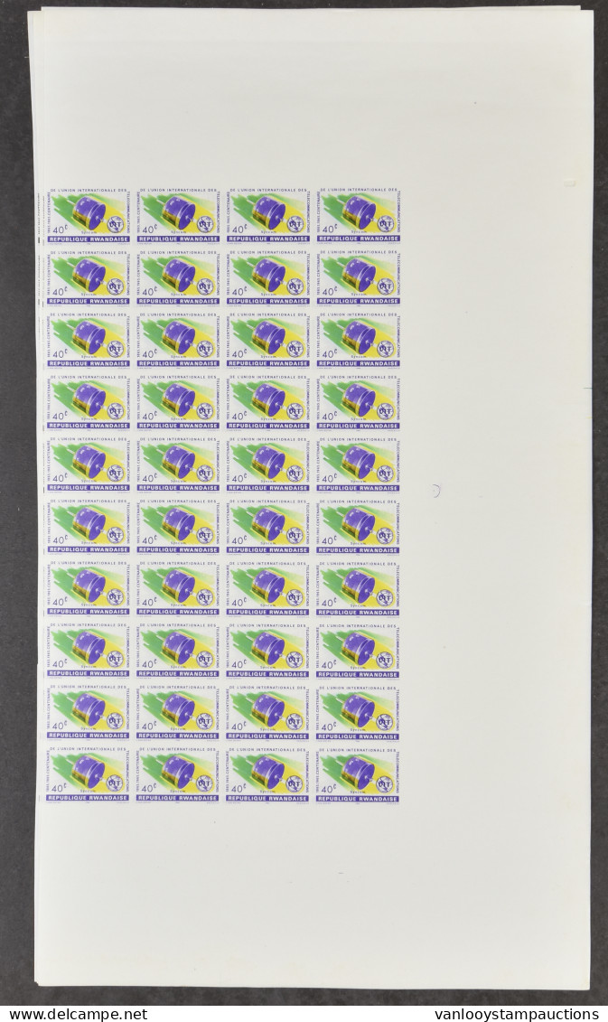 N° 108/111 1965 - U.I.T.I. (40x), Full Sets Unperforated MNH, Part Of Sheets, N° 25/28 A.D.  Kalonji Issue In Full Sheet - Other & Unclassified