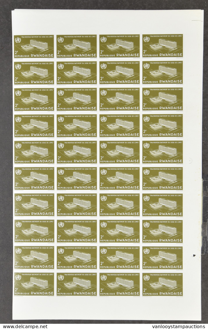N° 158/60 1966 - OMS (40x), Full Sets Unperforated, MNH, Part Of Sheets, Vf (OBP €700) - Sonstige & Ohne Zuordnung