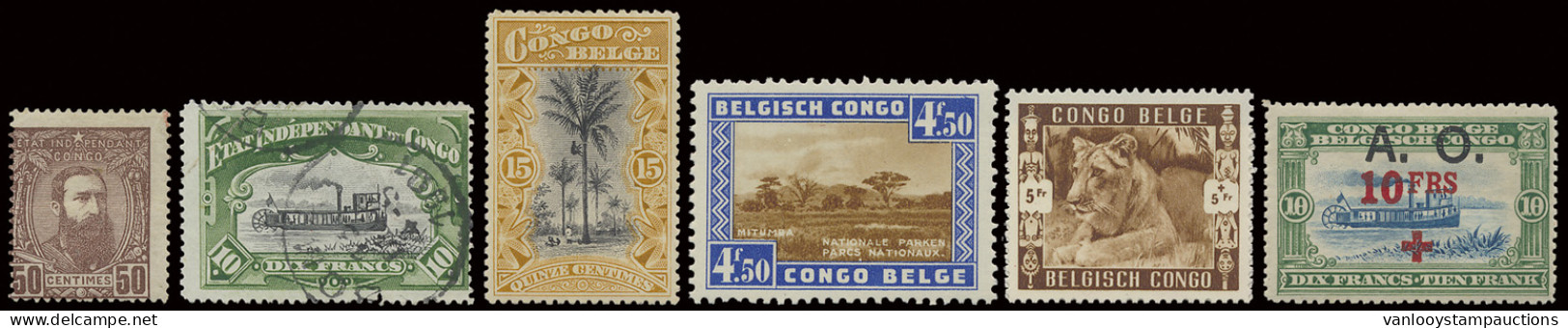 **/*/0 1886/1966, Collection In Red Binderalbum Of Belgian Congo, Republic Congo, Ruanda- Urundi And Katanga, With A Lot - Other & Unclassified