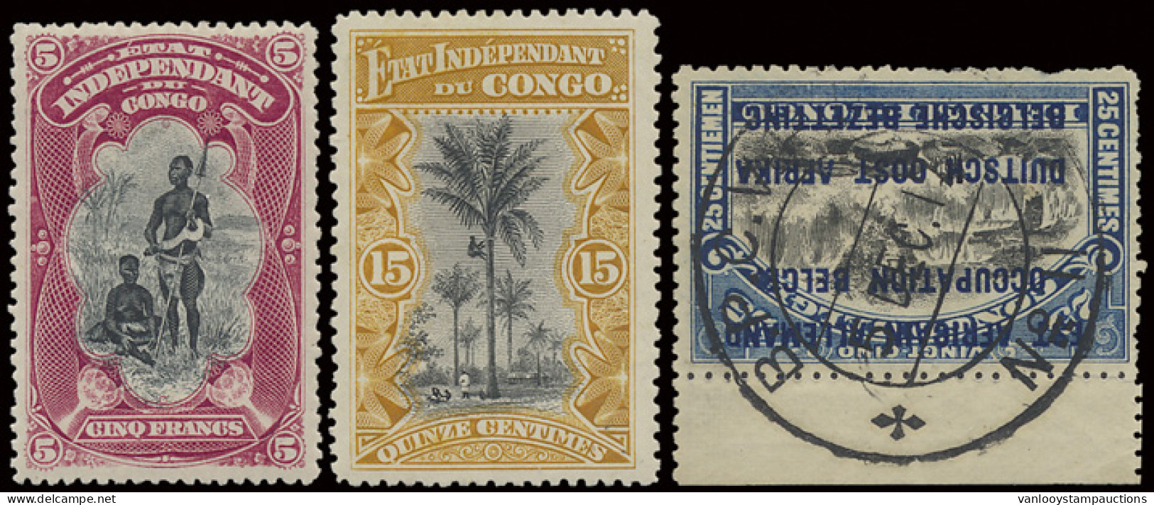 */(*)/0 1886/1963, Belg. Congo, Ruanda-Urundi, Katanga, Small Accumulation On Stock Pages/ Cards, Incl. Cancels, FDC, Ai - Other & Unclassified
