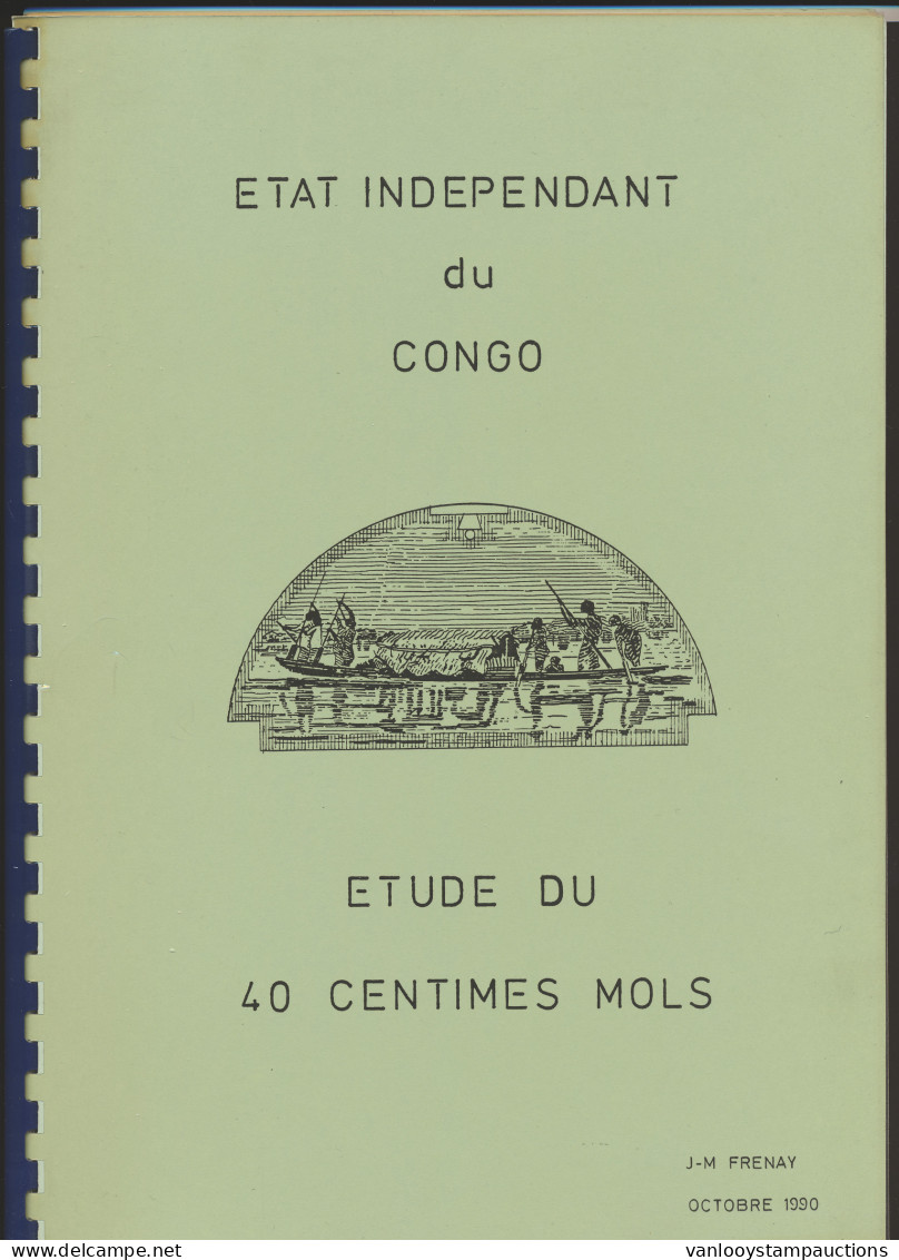 LIT Congo, État Independant Du Congo - Etude Du 40 Centimes Mols, By J.M. Frenay, In 1990, Vf - Altri & Non Classificati