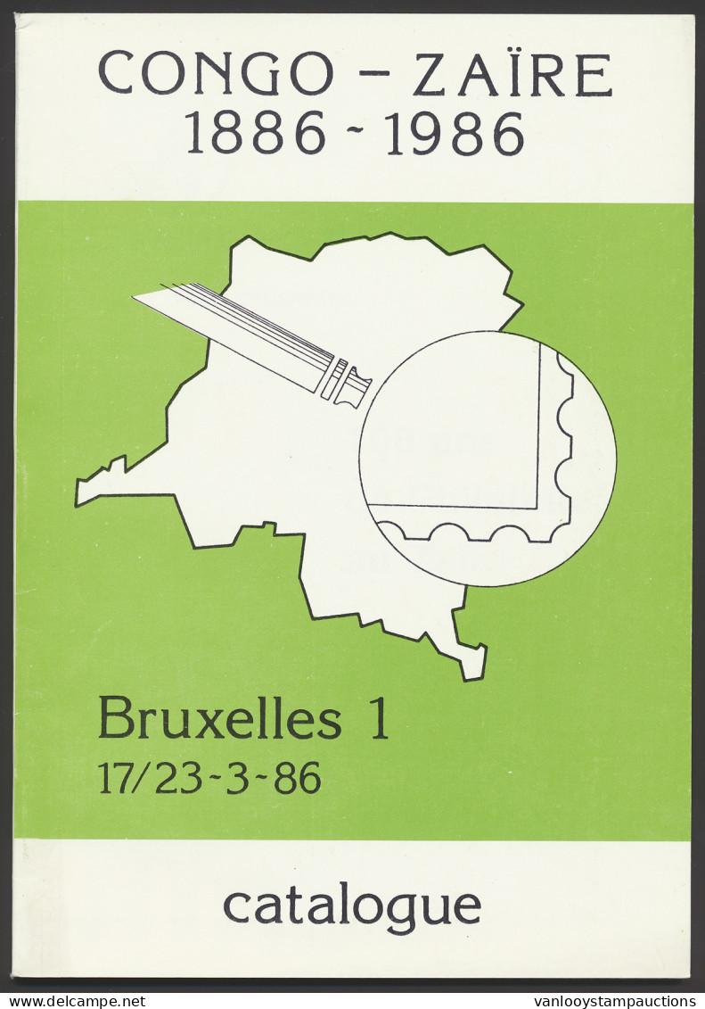 LIT Philatelic Exhibition, Congo, Zaire 1886-1986 Catalogue De L'exposition Bruxelles 1, In 1986 (48 Pages) - Autres & Non Classés