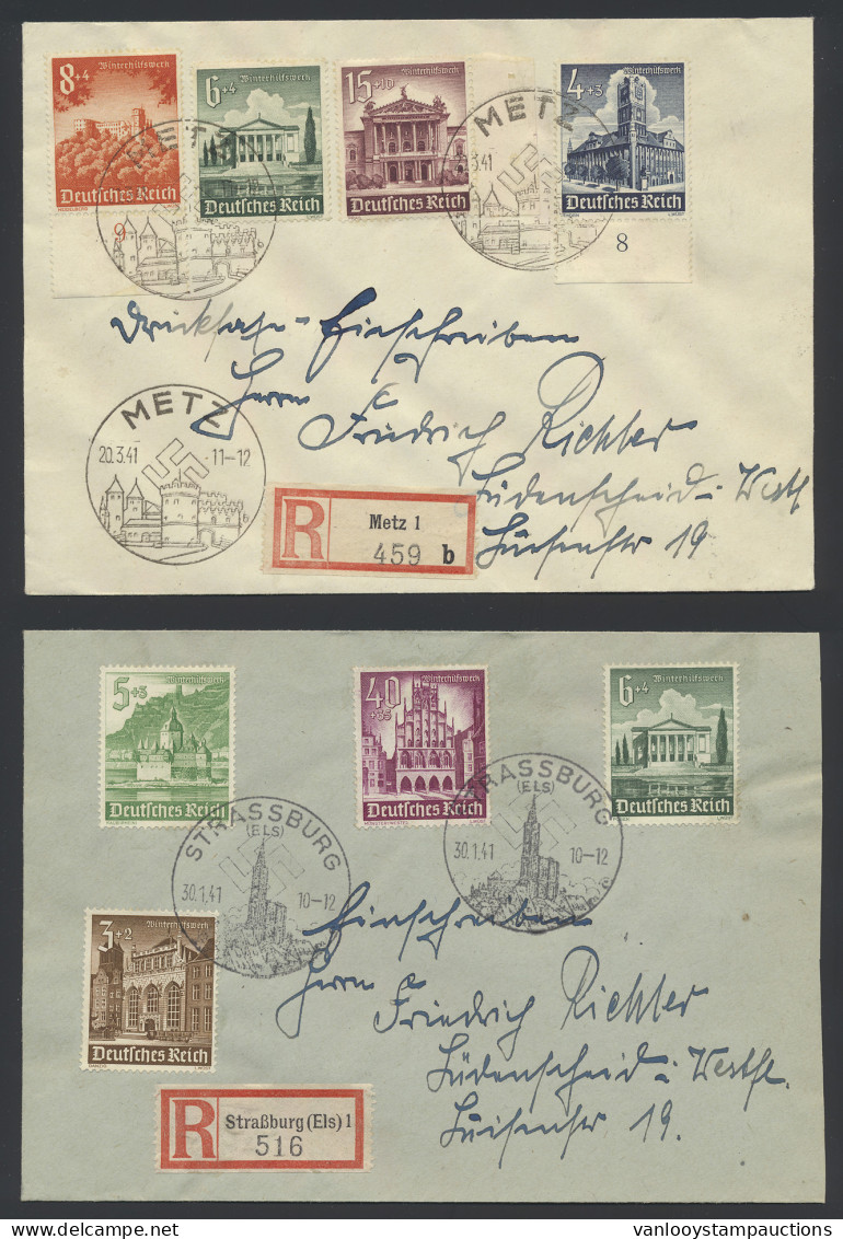 1940/1944 Aardige Samenstelling Van 35 Poststukken W.o. Diverse Enkelfrankeringen, Zm - Autres & Non Classés