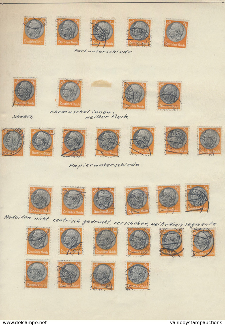 1932/1936 Hindenburg, Samenstelling Met Kleurnuances, Curiositeiten Op Bladen, Zm/m/ntz - Altri & Non Classificati