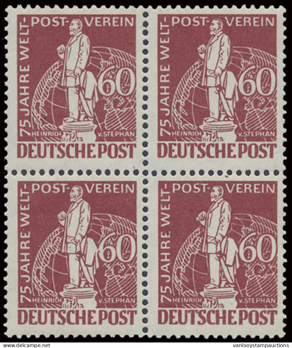 ** N° 35/41 1949 UPU In Blok Van 4, Prachtig, Zm (Mi. €3.000) - Zie Foto Kaft. - Sonstige & Ohne Zuordnung