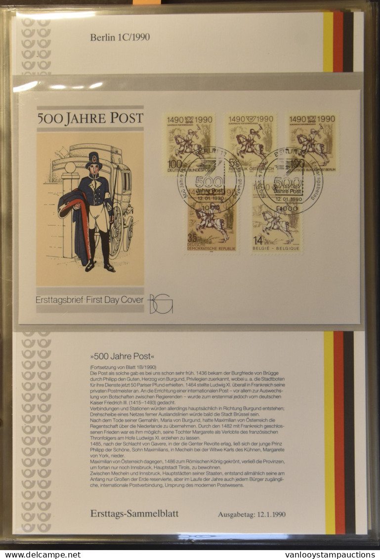 **/FDC 1981/1990 Ca. 200 Eerstedagbladen Met Bijhorende Bladen Met Zegels ** En Extra Zegel Met Eerstedagstempel In 6 LX - Sonstige & Ohne Zuordnung