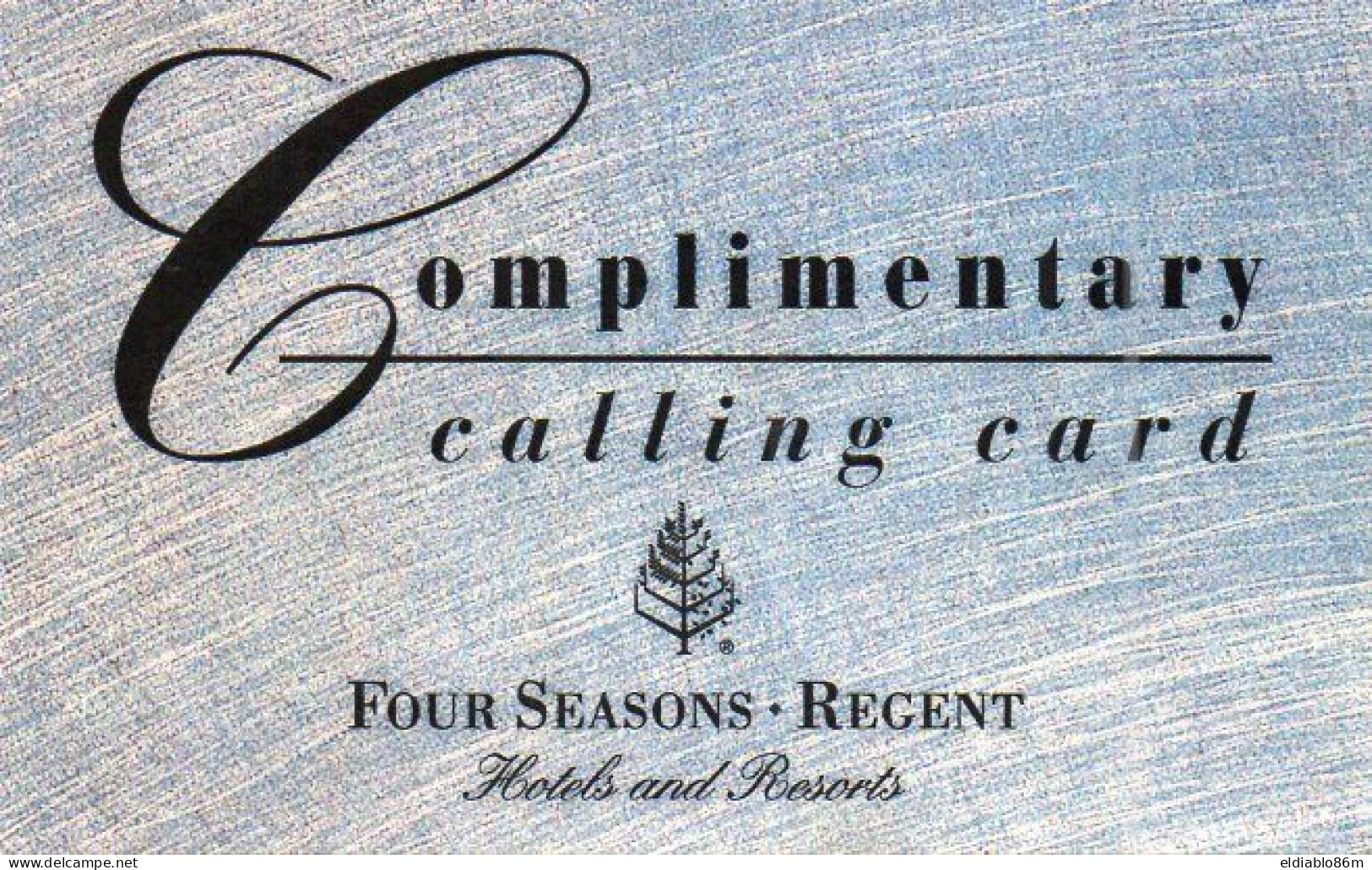 UNITED STATES - PREPAID - AT&T - COMPLIMENTARY CARD - FOUR SEASONS REGENT - HOTELS & RESORTS - AT&T