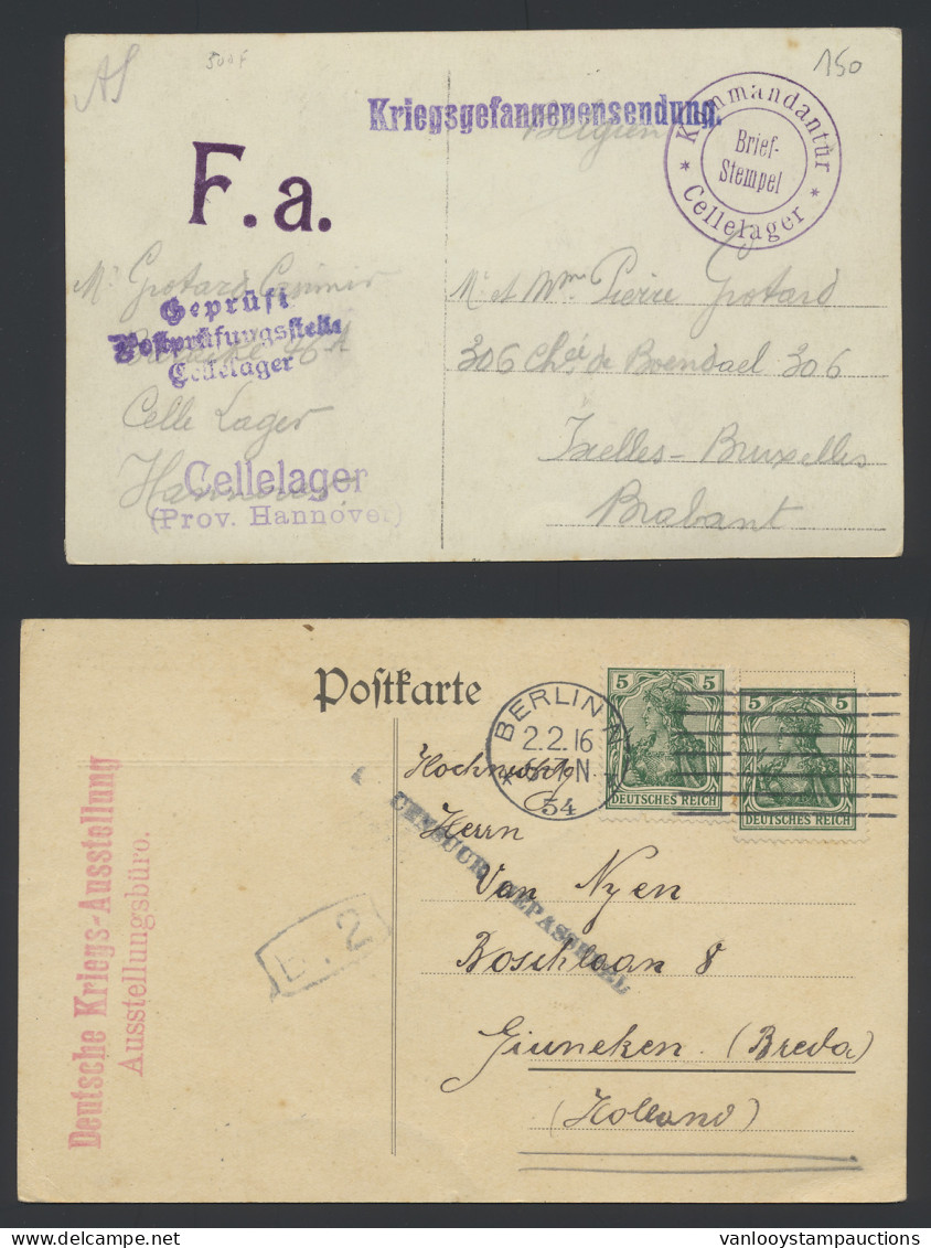 1880/1923 Doosje Met 50 PWST En Brieven, Oude Duitse Staten, Veldpost, Censuur, Inflatie, Etc., Zm/m - Colecciones