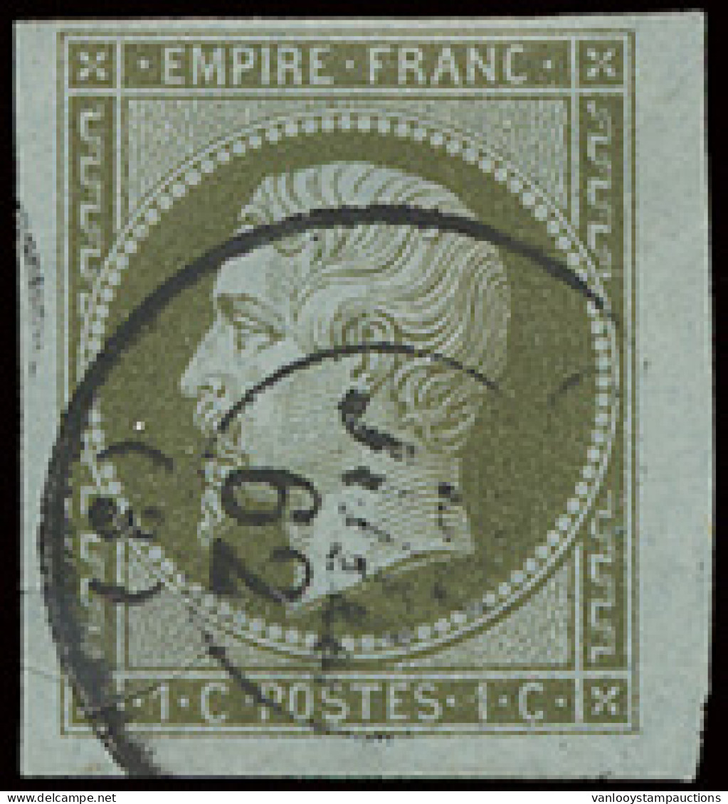 N° 11 1c. Olive, Uitzonderlijk Breed Gerand En Lichte Centrale Afst. C.à.d., Pracht Ex., Zm (Yv. €90) - 1863-1870 Napoléon III. Laure
