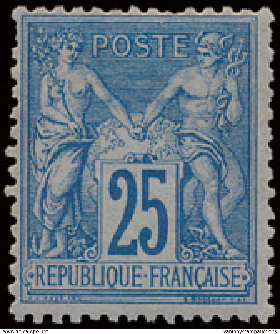 * N° 79 25c. Bleu - Type II Met Zeer Frisse Originele Gom, Doch Wat Onregelmatige Tanding, Zo Niet Zeer Mooi, M (Yv. €75 - 1876-1898 Sage (Tipo II)