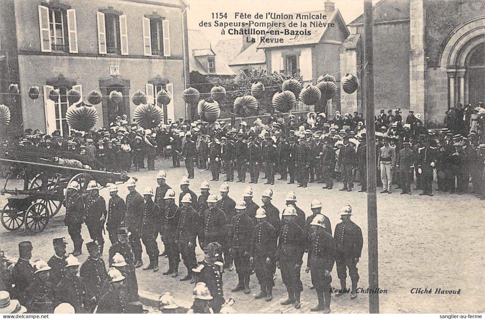 CPA 58 CHATILLON EN BAZOIS / FETE DES SAPEURS POMPIERS - Altri & Non Classificati